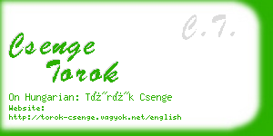 csenge torok business card